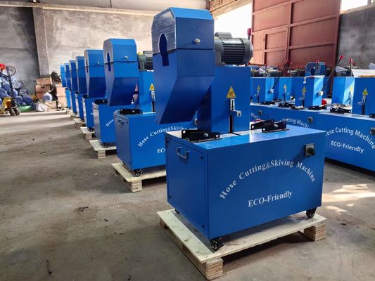 İyi bir fiyat. Elektrikli 1/4 inç-2 inç boyutu 850*600*1200mm üretim lastik hortum kesme makinesi 2850 RPM kesme motoru ile çevrimiçi