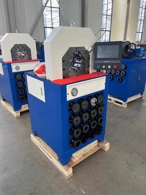 PLC Kontrol Sistemi 5.5kw Çalışma Verimliliği Hızlı Değişim Kalıpları ile 300 Parça/Saat Araçlar Hidrolik hortum baskı makinesi 7.5kw Çalışma Verimliliği 800 Parça/Saat Hidrolik hortum kırpma makinesi Büyük dirseği