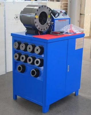 2 Inç Yüksek Model Mavi Renk 10 Ölüler hortum Crimper / Kauçuk Hortum Crimping Makine 600T Crimping Gücü ile Güvenilir Performans