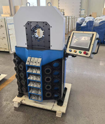 İyi bir fiyat. Güçlü 4 Inch 16 Dies Crimping Range Elektrikli Hidrolik Crimping Aracı 0.01mm Doğruluklu Kauçuk hortum Crimping Makinesi çevrimiçi