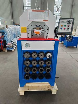 Hızlı değişim kalıp araçları ile 2 inç düğme kontrol sistemi hidrolik hortum baskı makinesi