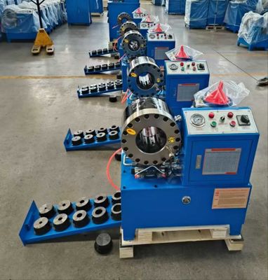 Düğme Denetim Sistemi 2 Inch 10 Dies DX68 Hose Crimping Machine Hose Crimper 3KW/4KW
