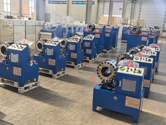 PLC / Dijital / Düğme Kontrol Sistemi 2 Inch 10 Dies DX68 Hose Crimping Machine Hose Crimper Yüksek verimlilik