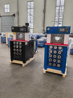 3 Inch Upgrade PLC Control System Hızlı Değişim Kalıp Aracı Hortum Crimping Machine Process With Withhold Hızlı Crimping Force 1500T