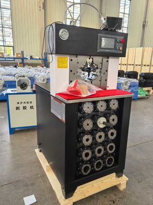 3 Inch PLC AC Hose Crimping Machine For More Pressure Max Opening 158mm Hose Crimping Machine Daha fazla basınç için 3 inç PLC AC Hose Crimping Machine