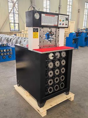 OEM Servisi Siyah Renk 3 Inch Düğme Kontrol Sistemi Büyük Aralıklı Ac Hidrolik hortum Crimping Makinesi Hava durumu Hortum Crimper