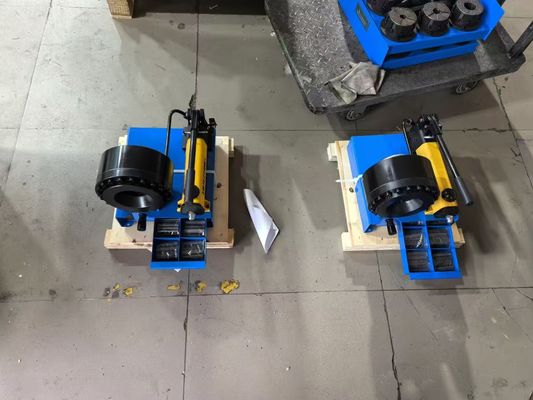 6-25mm 1 Inch 0KW Manual Hose Crimping Machine / 7 Örtü ile Hose Crimper Sanayi için Mavi Renk