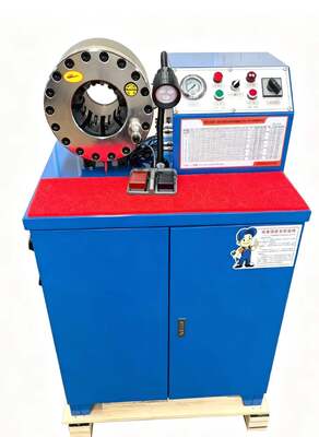 2 inç 600T 31.5Mpa Kauçuk Hortum Sıkma Makinesi Daha Yüksek Model Mavi Renk 220v/380v Gerilim, 6-51mm Sıkma Aralığı ve 10 Değiştirilebilir Kalıp ile
