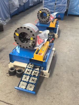 FY-51CSD 2 İnç Mavi Renkli Yüksek Verimli 600 Ton Basınç Kuvveti Manuel Hortum Sıkma Makinesi 6-51mm Sıkma Aralığından Güç Gerekmiyor ve Hidrolik Uygulamalar İçin 10 Değiştirilebilir Kalıp