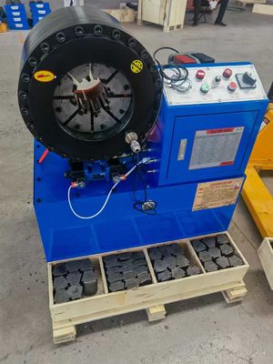 4 Inch 16 Dies Hose Crimping Machine / Hidrolik Kauçuk Hose Crimping Machine Boyutu 850*530*980 mm