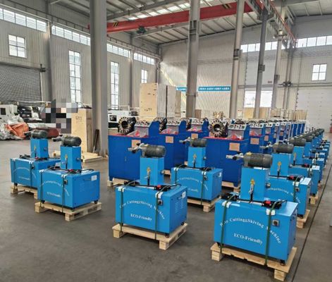 Elektrikli 2 inç 6 katmanlı hortum kesme ve bıçaklı kayma makinesi