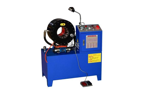 İyi bir fiyat. Keskin Crimping Mavi Renkli DX68 hortum krimpleme makinesi 10 Dies 2 Inch 6'dan 51mm ±0.01mm 600T Krimpleme Gücü 245Kg Hidrolik hortum basıncı çevrimiçi
