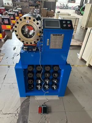 İyi bir fiyat. Yüksek Basınçlı Hidrolik Hortum Sıkıştırma Makinesi 38mm Hızlı Açılış P38 1.5 inç 6-38mm ile 8 kalıp mavi renk çevrimiçi