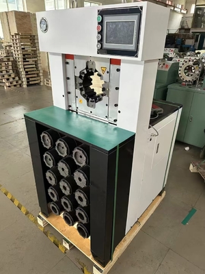 İyi bir fiyat. 3 İnç Hidrolik Hortum Sıkma Makinesi, 15 Kalıp 6-76mm PLC Kontrollü çevrimiçi