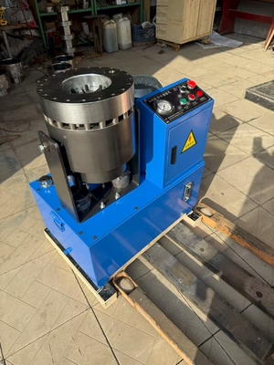 İyi bir fiyat. Elektrikli Yuvarlak ve Kare Boru Sıkma Makinesi 220V/380V 1/4 ila 2 İnç Borular için Mavi renk çevrimiçi