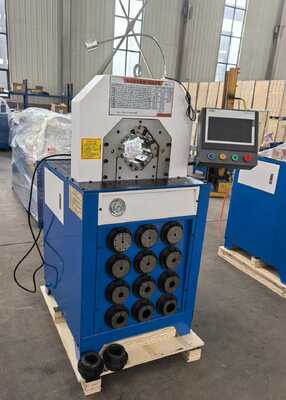 Verimli Hortum Sıkıştırma için 15 Değiştirilebilir Kalıplı 3 İnç PLC Kontrollü Hidrolik Hortum Sıkma Makinesi