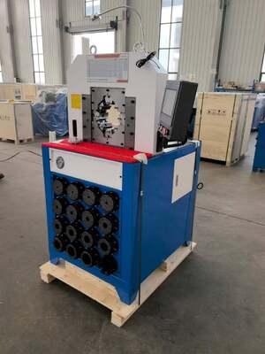İyi bir fiyat. 3 Inch Super Thickness Model 220v/380v Hidrolik hortum kırpma makinesi PLC / pamuk kontrol sistemi 2800KN Kırpma gücü ve 6-76mm kırpma aralığı çevrimiçi