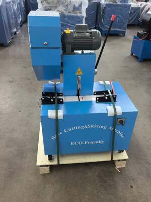 2 Inch Blue Color Electric 6-51mm Hose Cutting And Skiving Machine With Protective Devices 220V/380V Voltage And 10 Interchangeable Dies Two Function Into One Machine