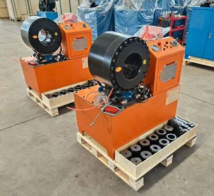 İyi bir fiyat. Hızlı Değişim Kalıp Araçları ile 2 İnç DX68 Turuncu Renkli Elektrikli Hidrolik Hortum Kıvırıcı 6-51mm 10 Kalıp Doğruluğu ve Saatte 200 Adet Verimlilik çevrimiçi