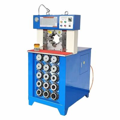 3 "Süper Kalınlık Modeli PLC Kontrollü Hidrolik Hortum Sıkma Makinesi, 6-76mm Sıkma Aralığı Siyah Renk Daha Büyük Basınç Kuvveti ve 165mm Maksimum Açıklık 15 Kalıp