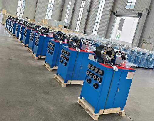 İyi bir fiyat. 600T 31.5Mpa Kauçuk Hortum Sıkma Makinesi Yüksek Model Mavi Renk 3kw Motor Düğme Kontrol Sistemi 220v/240v/380v/415v Gerilim, 6-51mm Sıkma Aralığı ve 10 Değiştirilebilir Kalıp ile çevrimiçi
