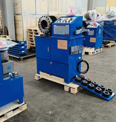 6-51mm 2 Inch Blue Color 10 Dies Hydraulic Hose Crimping Machine With Dual Functionality And Hose Skiving Machine 2 Functions Into One Machine Crimping/skiving For Industrial Applications