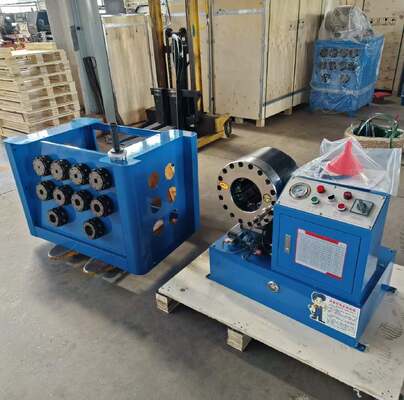 İyi bir fiyat. 2" Sıkma Aralığı 64mm'ye Kadar 2,5 İnç Mavi Renk 220V/240V/380V/415V Gerilim Hidrolik Hortum Sıkma Makinesi Düğme Kontrol Sistemi, Hızlı Değişim Kalıp Aleti ve Rafı ve 10 Değiştirilebilir Kalıp ile çevrimiçi