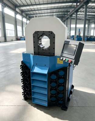 İyi bir fiyat. 3200KN Sıkma Kuvvetli 4 İnç Elektrikli Süper Kalınlık Model Hidrolik Hortum Sıkma Makinesi, 0.01mm Hassasiyetli 6-102mm Sıkma Aralığı ve 18 Kalıplı Hidrolik İstasyon online